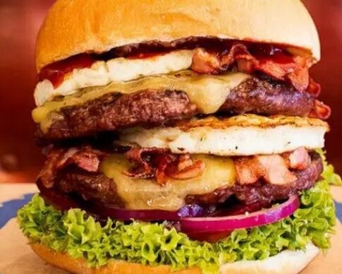 hamburger as junk food for potency