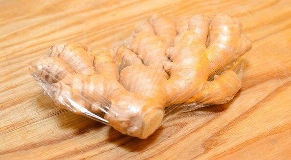Storing ginger in a vacuum bag